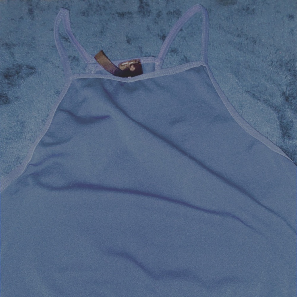 Blue crop top